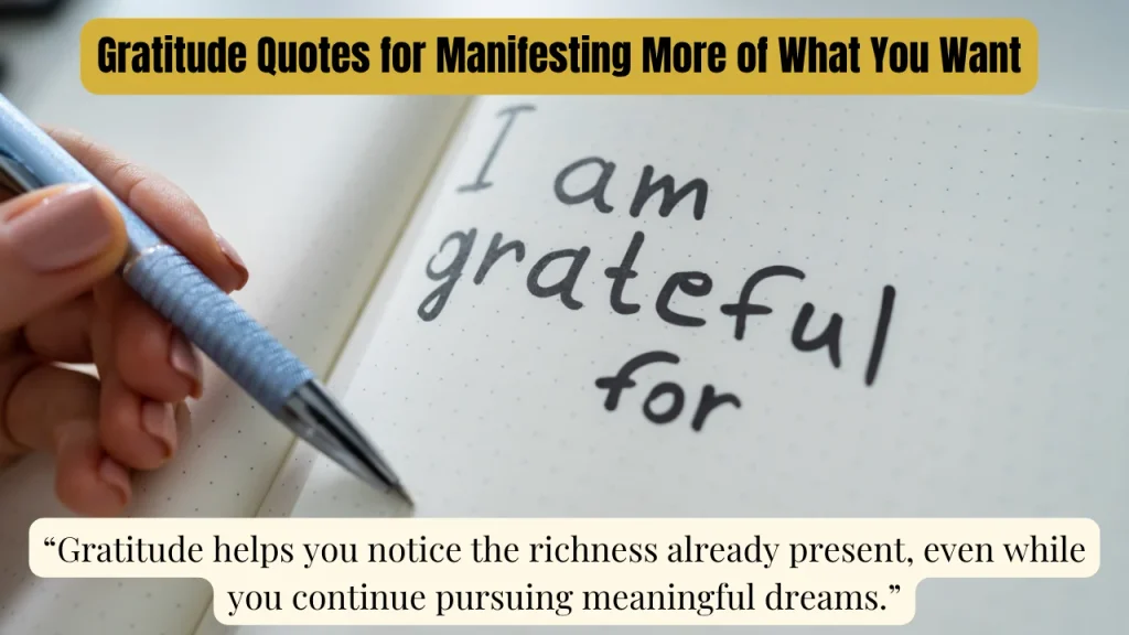 Gratitude Quotes for Manifesting More of What You Want