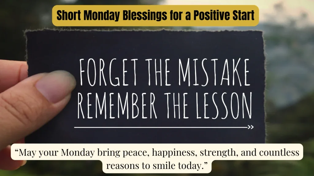 Short Monday Blessings for a Positive Start